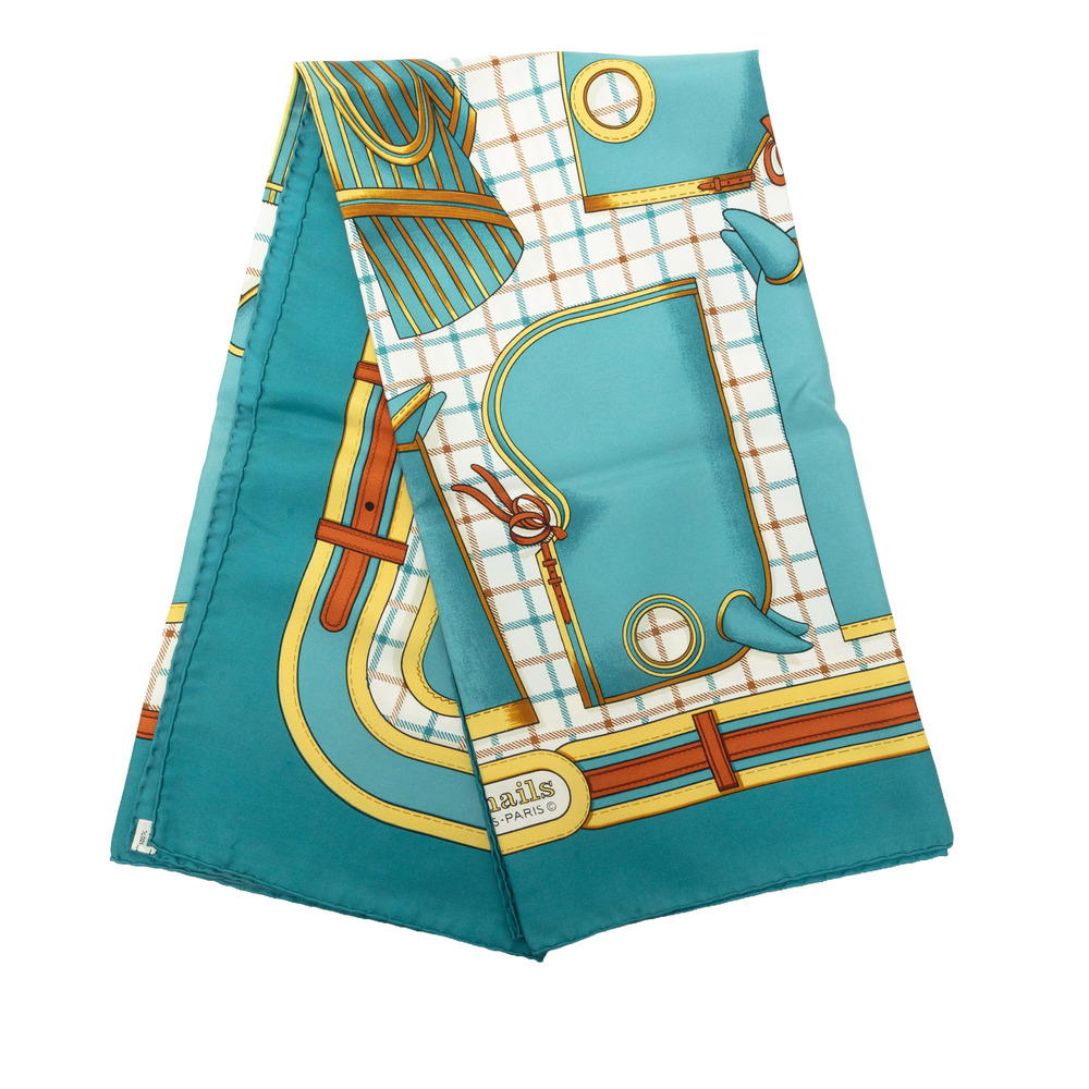 Pre-Loved Hermes Camails Silk Scarf 90
